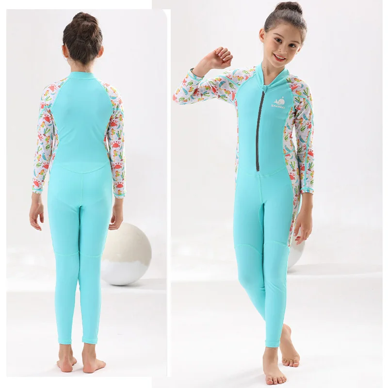 

Diving Skin Suit Kids Swimsuit for Boys Girls and Youth Full Body Rash Guard Suntan Drysuits Thin Wetsuit for Scuba Diving Surf