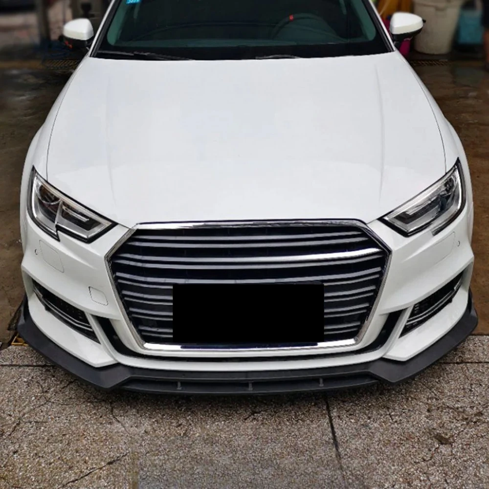아우디 A3 S3 8V 2016 2017 2018 2019 앞 범퍼 립 스플리터 스포일러 디퓨저 레이싱 외부 수정 액세서리 BodyKits
