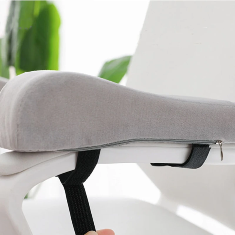 LargeLeaf Cuscini per braccioli per sedia, cuscino per gomito, sollievo dalla pressione, sedia da ufficio, sedia da gioco, con braccioli in memory foam (Ergonomico Plus+Gel di Raffreddamento