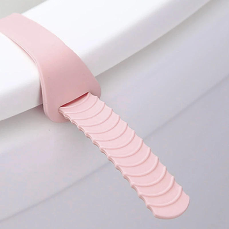 Silicone Flexible Toilet SEAT Holder Lift Tools SEAT Lifting Handle Open Tool Protect