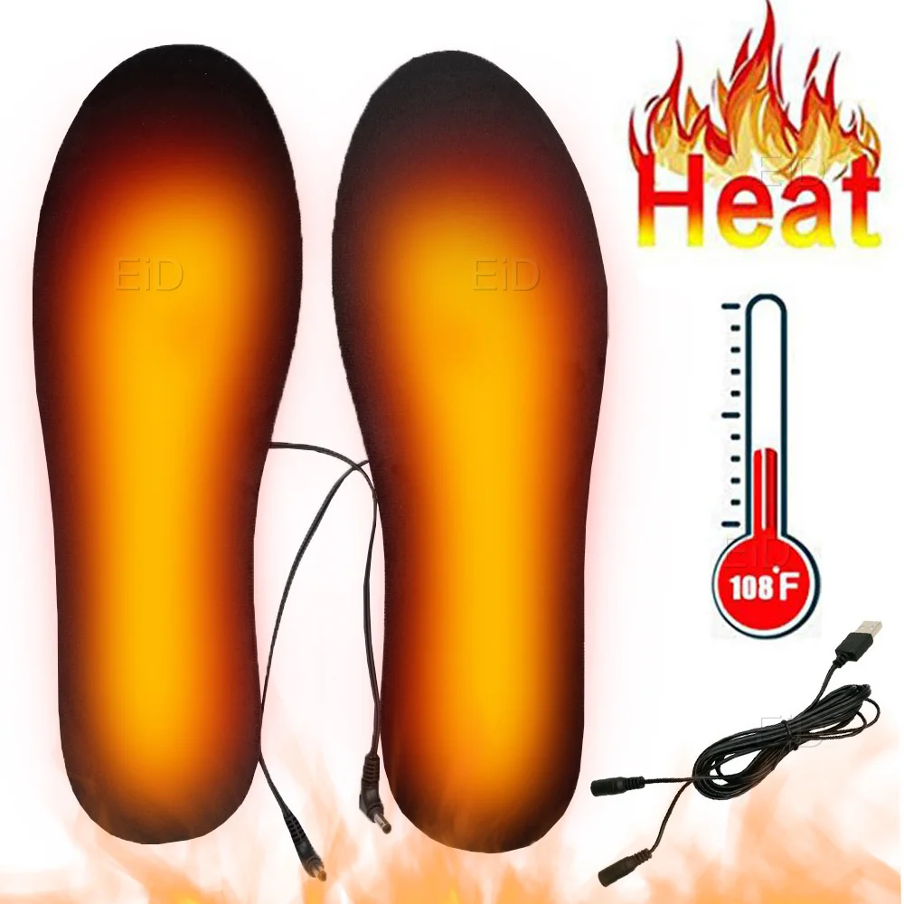 EiD USB Erhitzt Schuh Einlegesohlen Elektrische Fuß Erwärmung Pad Füße Wärmer Socke Pad Matte Winter Outdoor Sport Heizung Einlegesohlen Winter warme – Detail 26