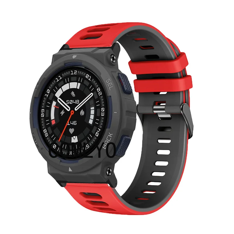 2IN1 For Amazfit Active EDGE Strap Silicone Smart Watch Soft