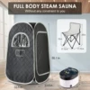 Portable Steam Sauna Personal Home Sauna Tent with 4L 1400W Steam Generator Remote Control & Foldable Chair Indoor Sauna Spa 6