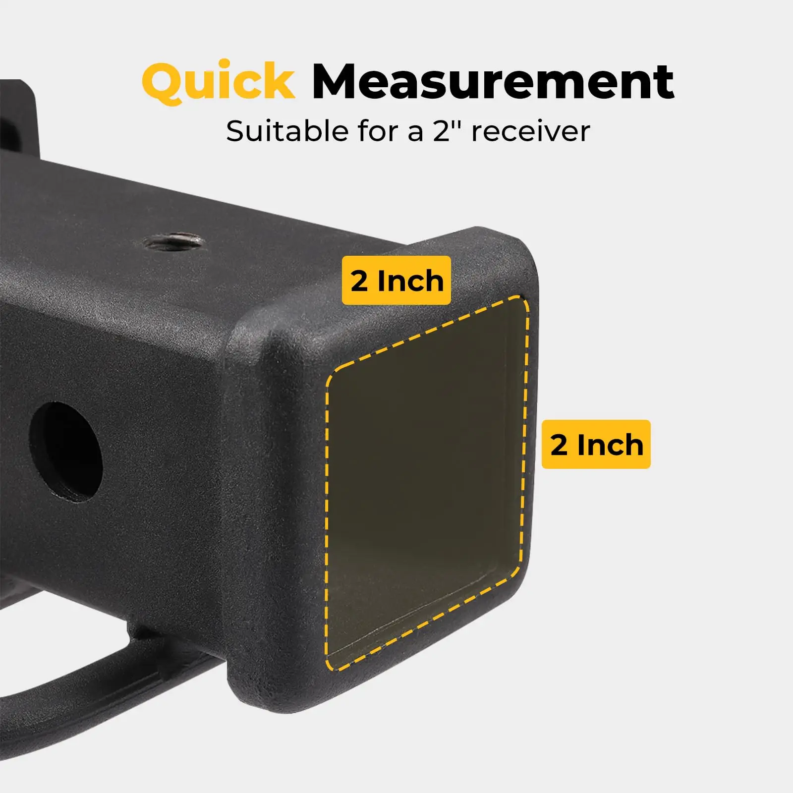 Anhängerkupplungsabdeckung, 5,1 cm, wasserdicht, Abschleppkupplungsabdeckungen, Universal-Stecker, Rohrkappe, Schutz für Automobil-Außenzubehör – Detail 2