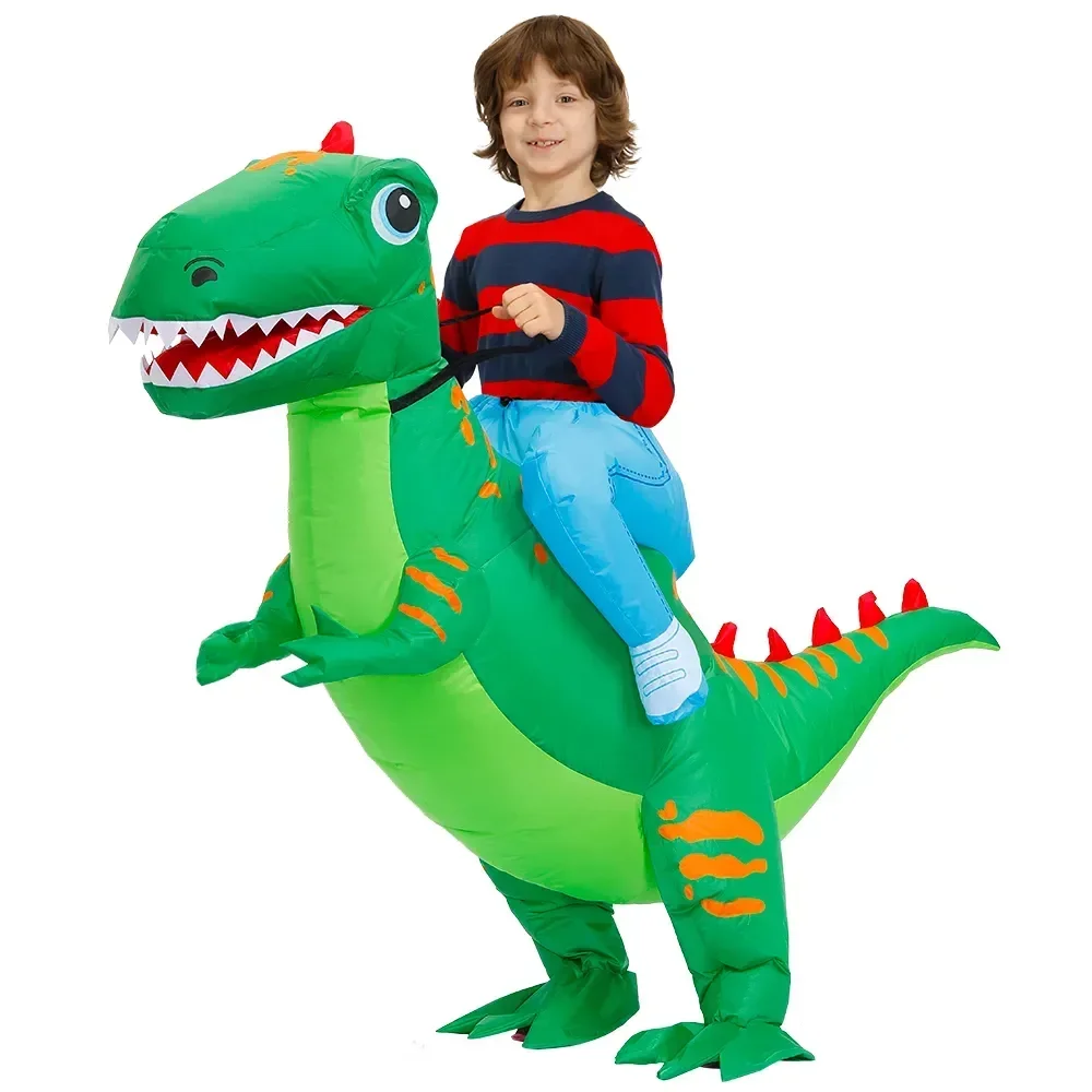

Kids T-Rex Dinosaur Inflatable Costume Child Anime Purim Halloween Christmas Party Cosplay Costumes Dress Suit for Boys Girls