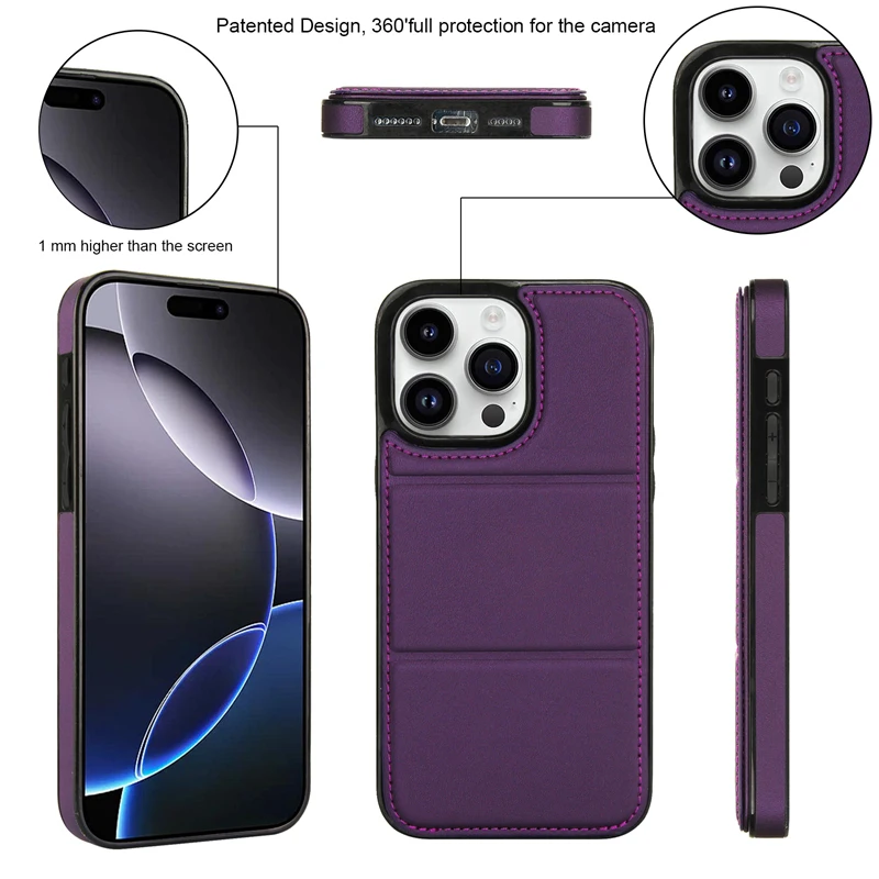 Sleek Foldable Card Holder and Stand for Mobile Phone Protection