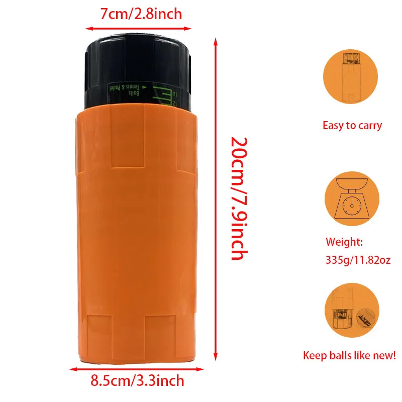 Tennis Ball Container for Pressure Maintenance