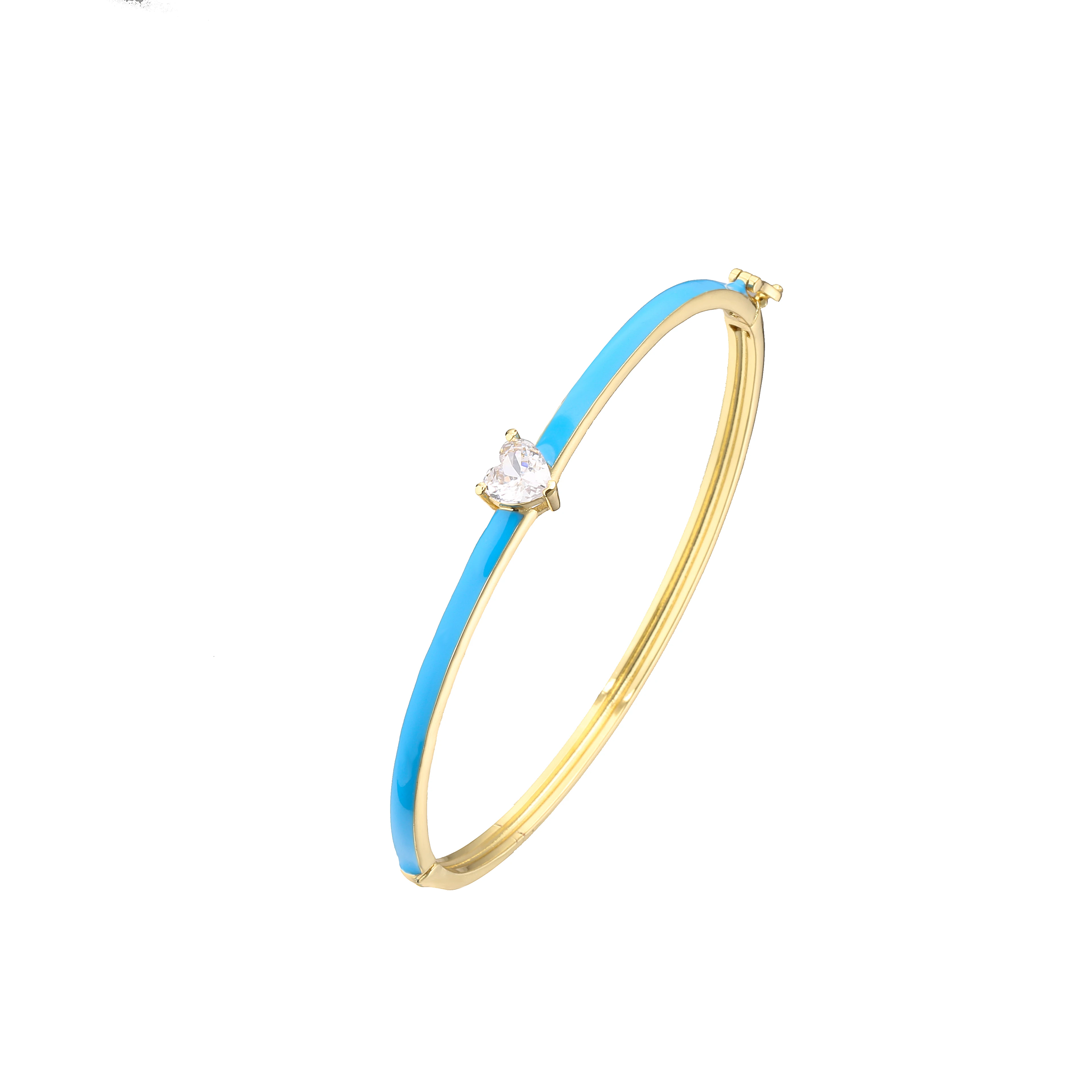 HECHENG, Love Heart Bangle Candy Bracelet for Women Rose