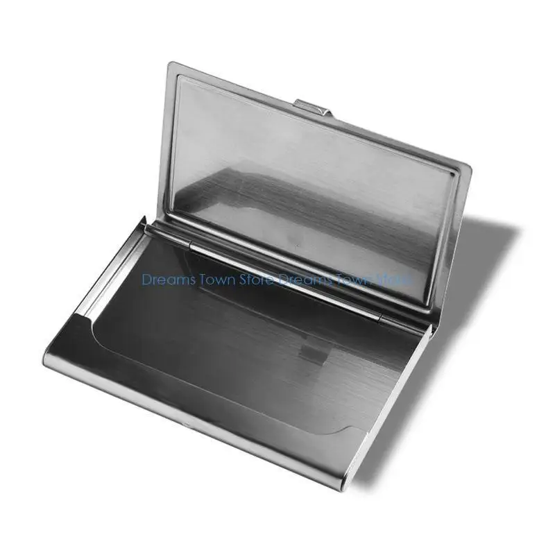 HX6A 명함 케이스 금속 명함 케이스 스테인레스 스틸 이름 카드 주최자 포켓 명함 케이스 92x58mm