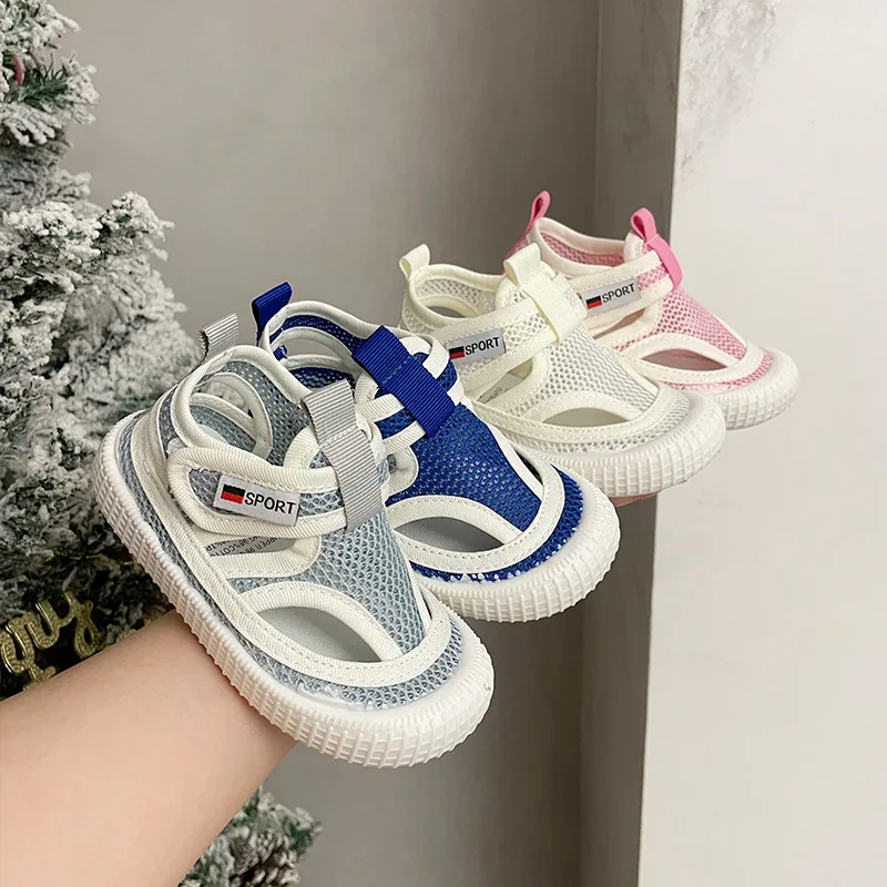 Spring Summer Children Mesh Shoes Baby Breathable Cool Kindergarten Sandals Boys Girls Fashion Summer Beach Shoes 3