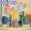 Morandi colored KN95 face masks fish shaped KF willow leaf shaped male 94 shaped 3D N female 95 four layers mascarillas 마스크 1