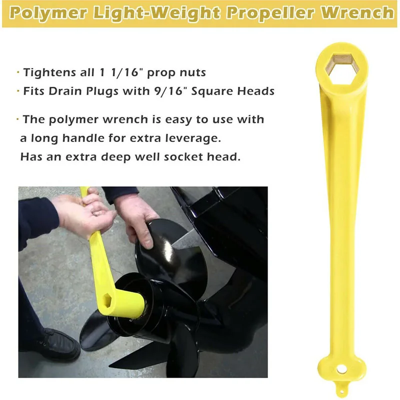 YMT Boat Tools 91-859046Q4 Polymer Propeller Wrench 1-1/16" Nut Wrench for Mercury Mercruiser Rustproof Plastic (27mm)