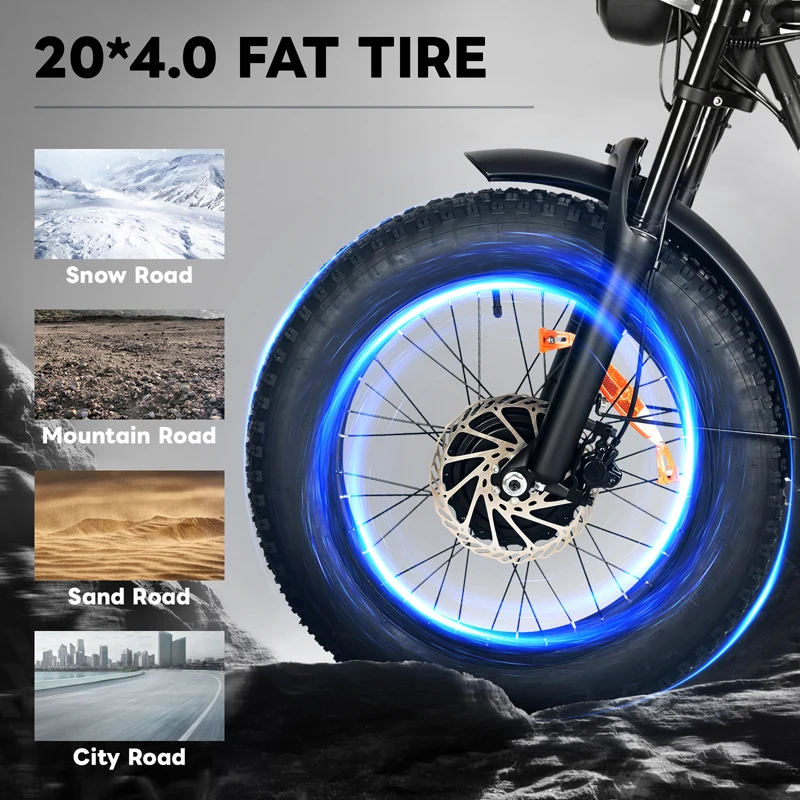 Baolujie 2000W Electric Bike with 20AhRemovable Battery 26 4