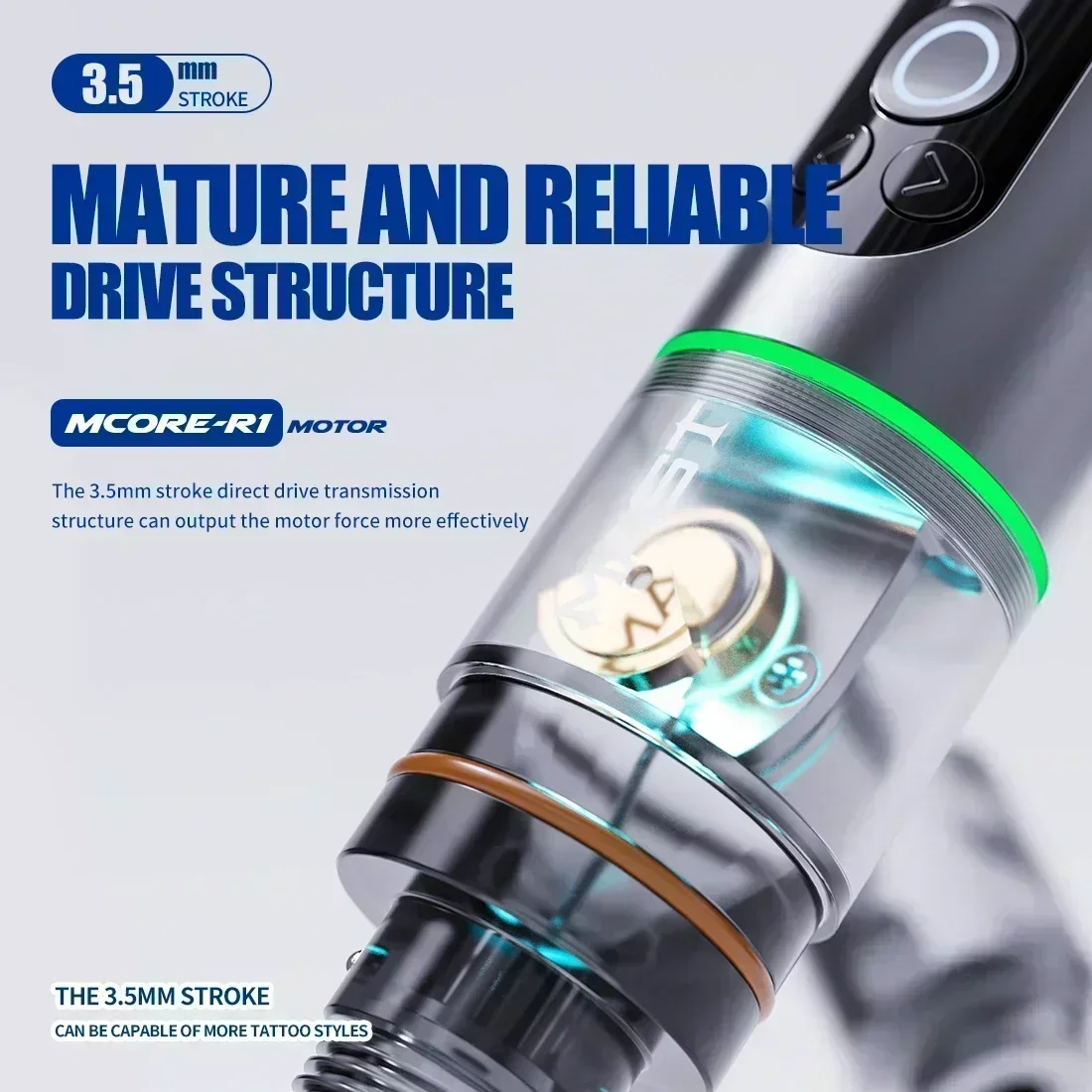 Mast Archer2 ブラシレスモーター ワイヤレスタトゥーマシン 2000mAh