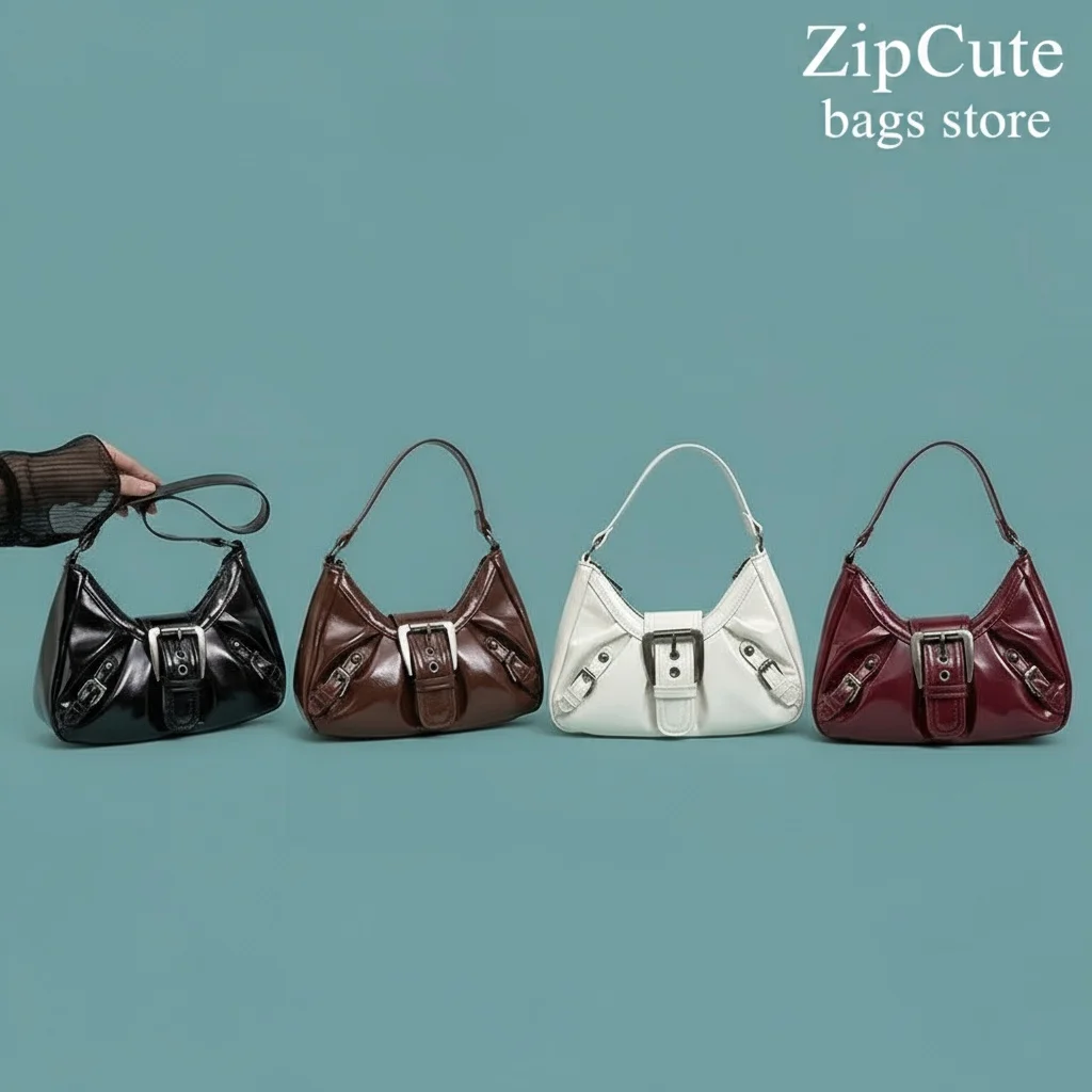 Y2K 레트로 플리츠 호보 숄더백 여성용 핫 세일 마이야르 스타일 언더암 백 클러치 핸드백 여행 작업 쇼핑용