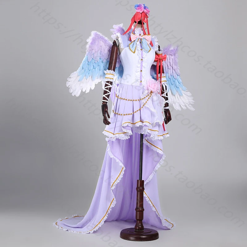 

Костюм для косплея Love Live Nishikino Maki, рождественское платье, белое платье на День святого Валентина с ангелом