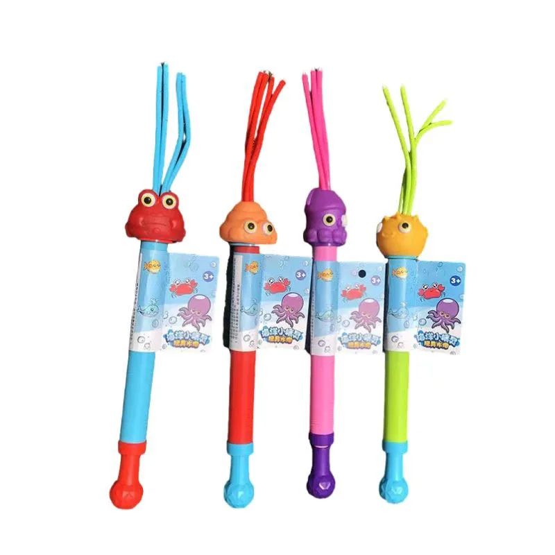 Octopus Water Gun Pump Shooting Animal Shape Cartoon Water Gun Pullout Suction Water Spray Gun Children Outdoor Water Toy 4