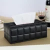 High Quality Leather Tissue Box Napkin Holder Paper Case Bathroom Tissue Box Cover Car Napkin Storage Modern Toilet Paper Box 3 4
