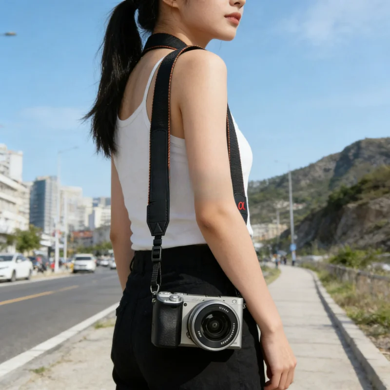 새로운 카메라 숄더 스트랩, 미러리스 A7R3 A6700 A6000 A6400 A6500 A6300에 호환되는 범용 백 벨트