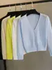 Korean New Cardigan Women Summer Leisure Sweater All Match Elegant Thin Simple Fashion Slim Soft Stretchy Knitted Solid Top