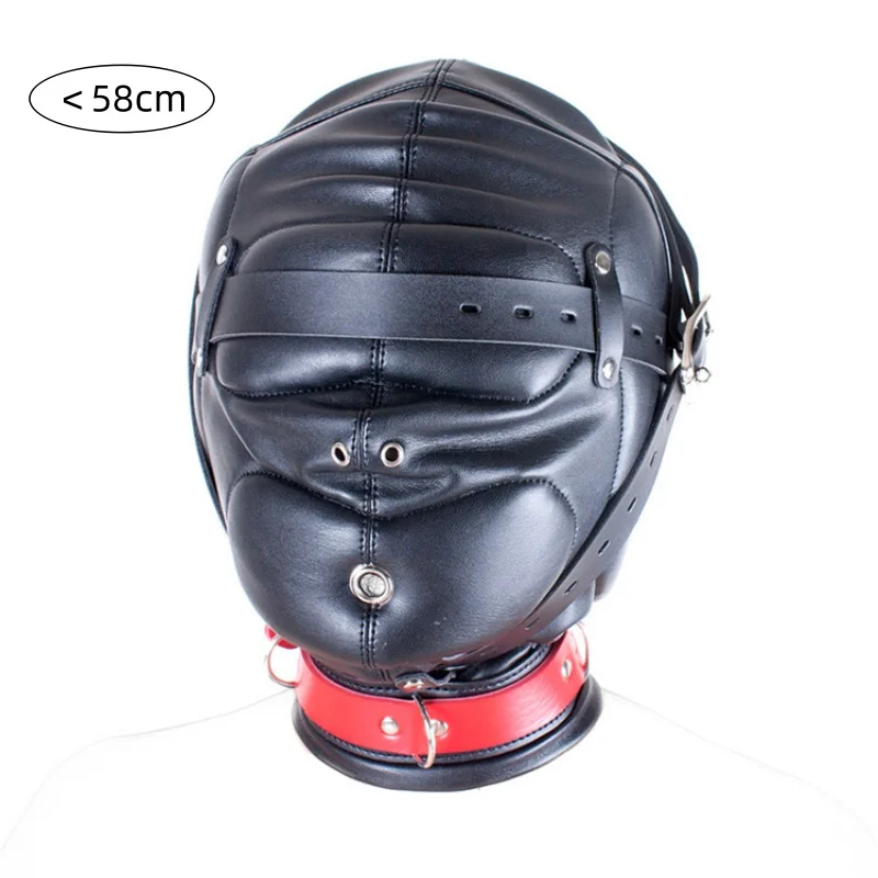 Role Play Head Cover Costumes of Unisex Women Mens Cosplay Face Mask for Halloween Party Sexy PU Leather Bondage Full Masks Hood