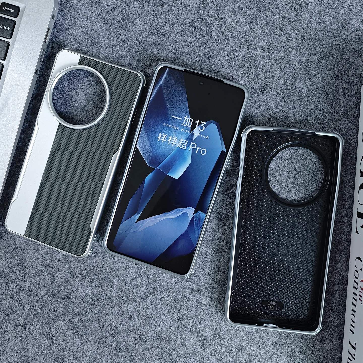 Classic Leather Texture Case with Electroplated Frame and Glare Camera Protection