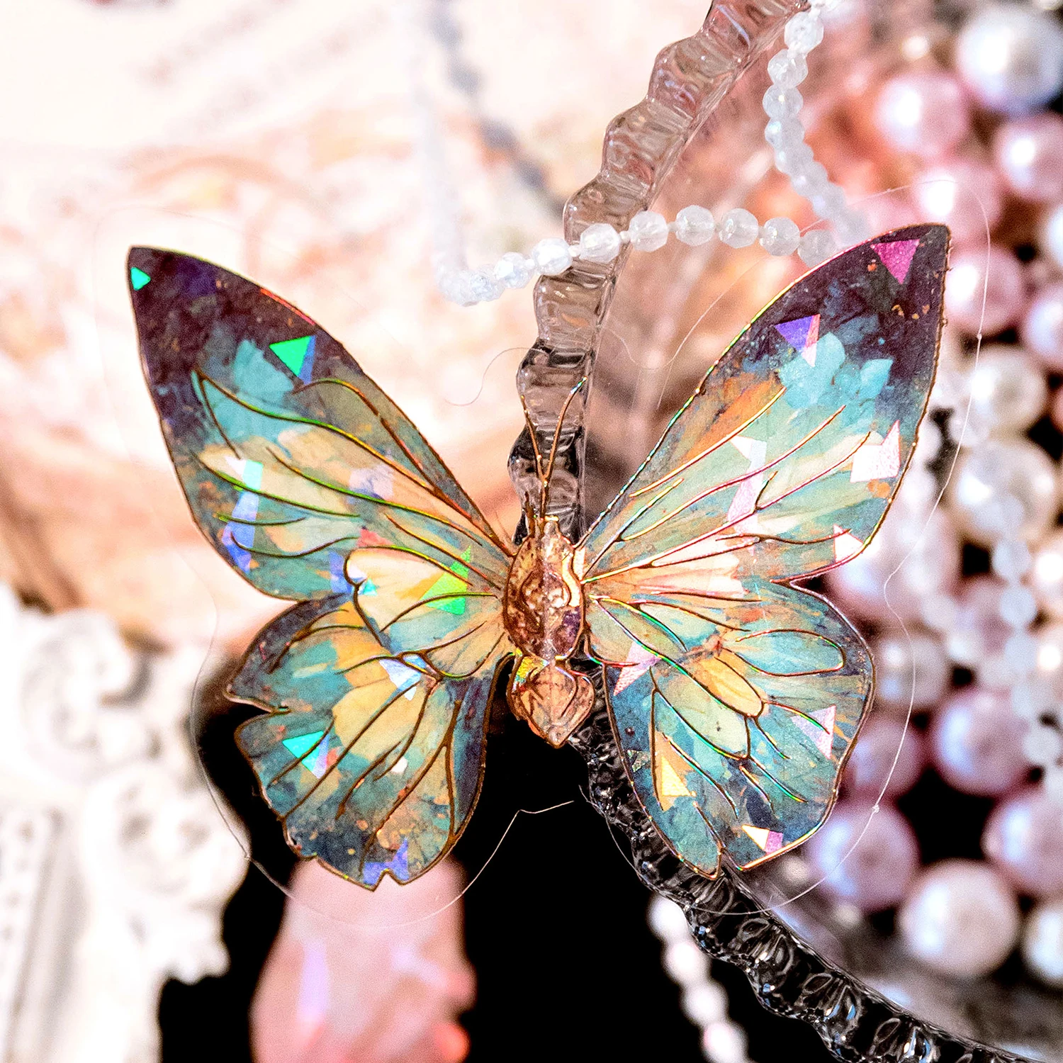 Butterfly stickers 20pcs aesthetic laser for scrapbooking journaling card phone decor