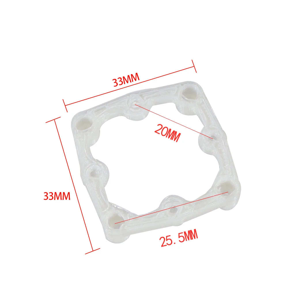 JMT 3D-gedrucktes TPU 20 x 20 mm bis 25,5 x 25,5 mm Isolierplatine Flight Control ESC Isolationsplatine für RC DIY FPV Quadcopter – Detail 8