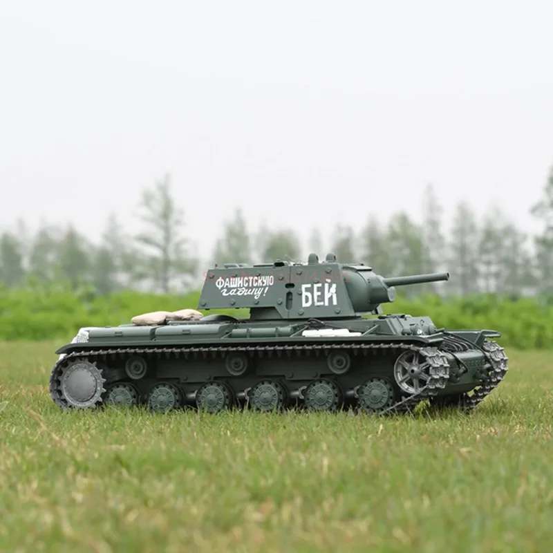 헨롱 3878-1 소련 KV-1 RC 중전차 RC 모델 1:16 사격 가능 합금 원격 제어 전동 군사 모형 적외선