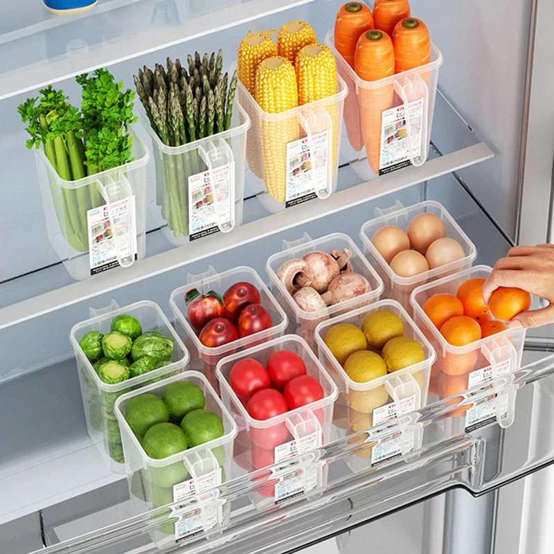 Refrigerator Side Door Storage Box, Transparent Fresh-keeping Box,  Refrigerator Fruit Vegetable Crisper, Food Storage Containers For  Refrigerator Side Door, Home Kitchen Utensil - Temu