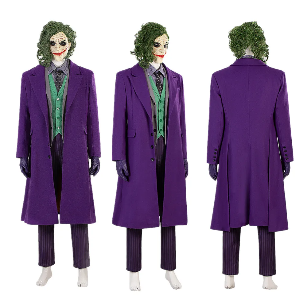 Joker Coat Adult Man Bat Cosplay Man Purple Joker Cosplay Costume