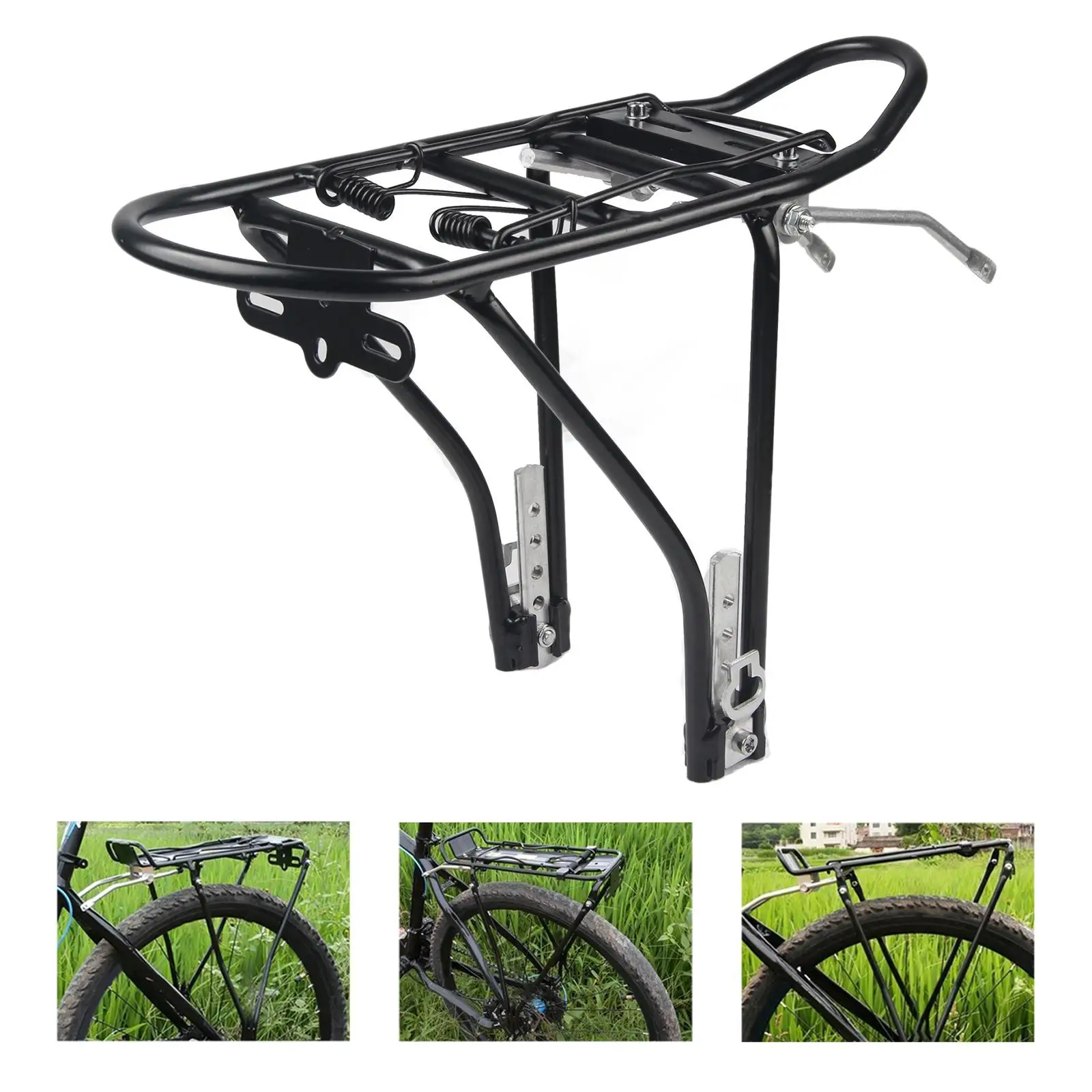  YQ&TL Portaequipajes trasero para bicicleta, bicicleta de  montaña, aleación de aluminio, freno en V, estante trasero, portaequipajes,  para llevar personas, suministros para montar en suspensión trasera :  Deportes y Actividades al