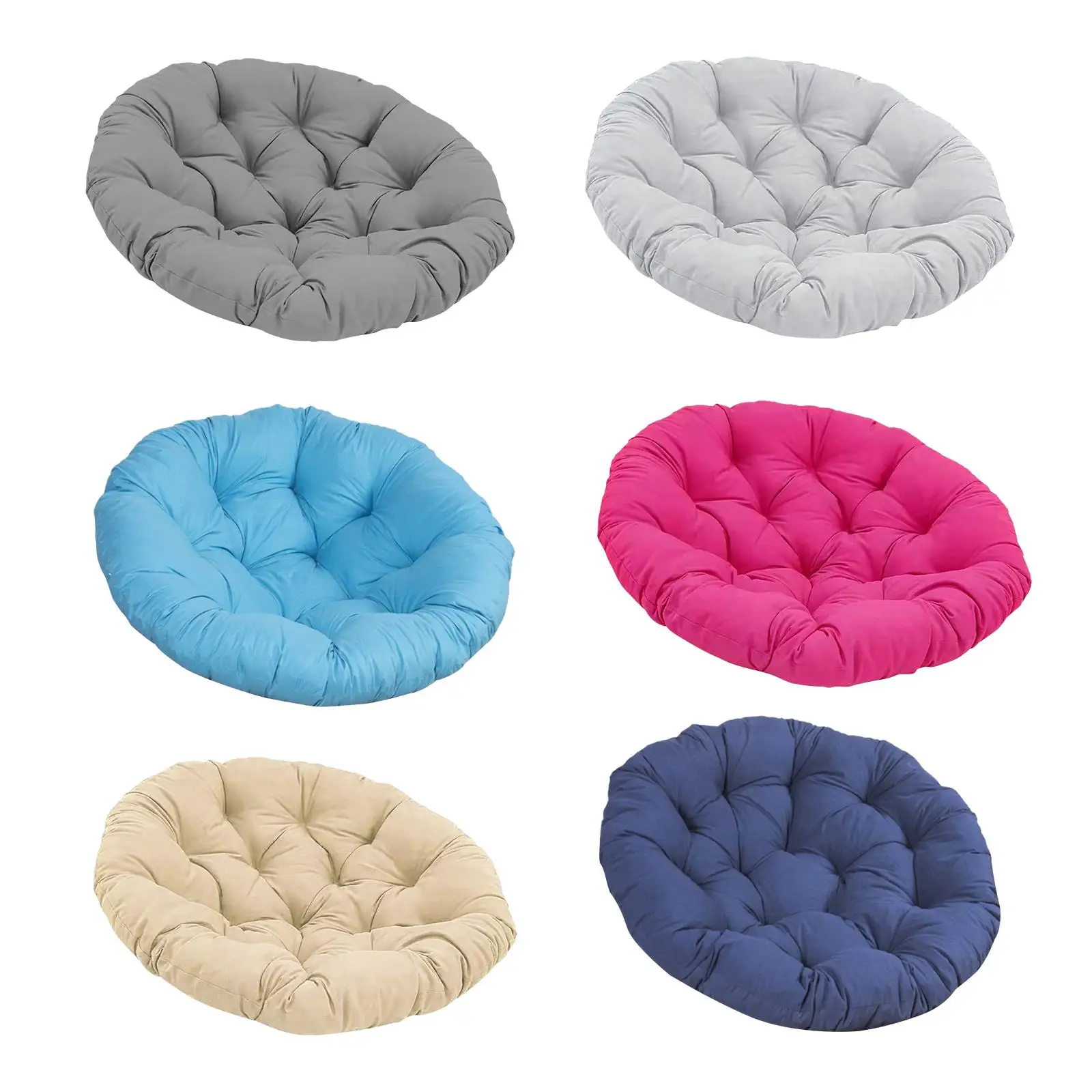 Round 50cm Padded Seat Cushion, Egg Shaped Chair Cushion, Hanging Chair Cushion, 2