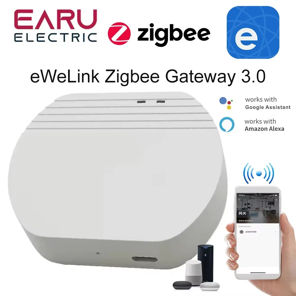 eWelink ZBBridge Smart Zigbee Bridge Zigbee 3.0 APP Wireless Remote Controller Smart Home Bridge Works With Alexa Google Home