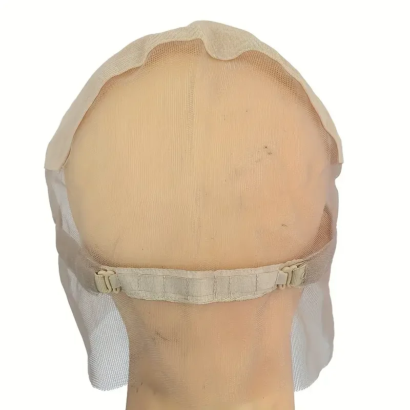 10pcsComfortable Medium Size 57.15 cm Transparent Full Lace Wig Cap with Adjustable Strap and Mesh Backing for Ventilation