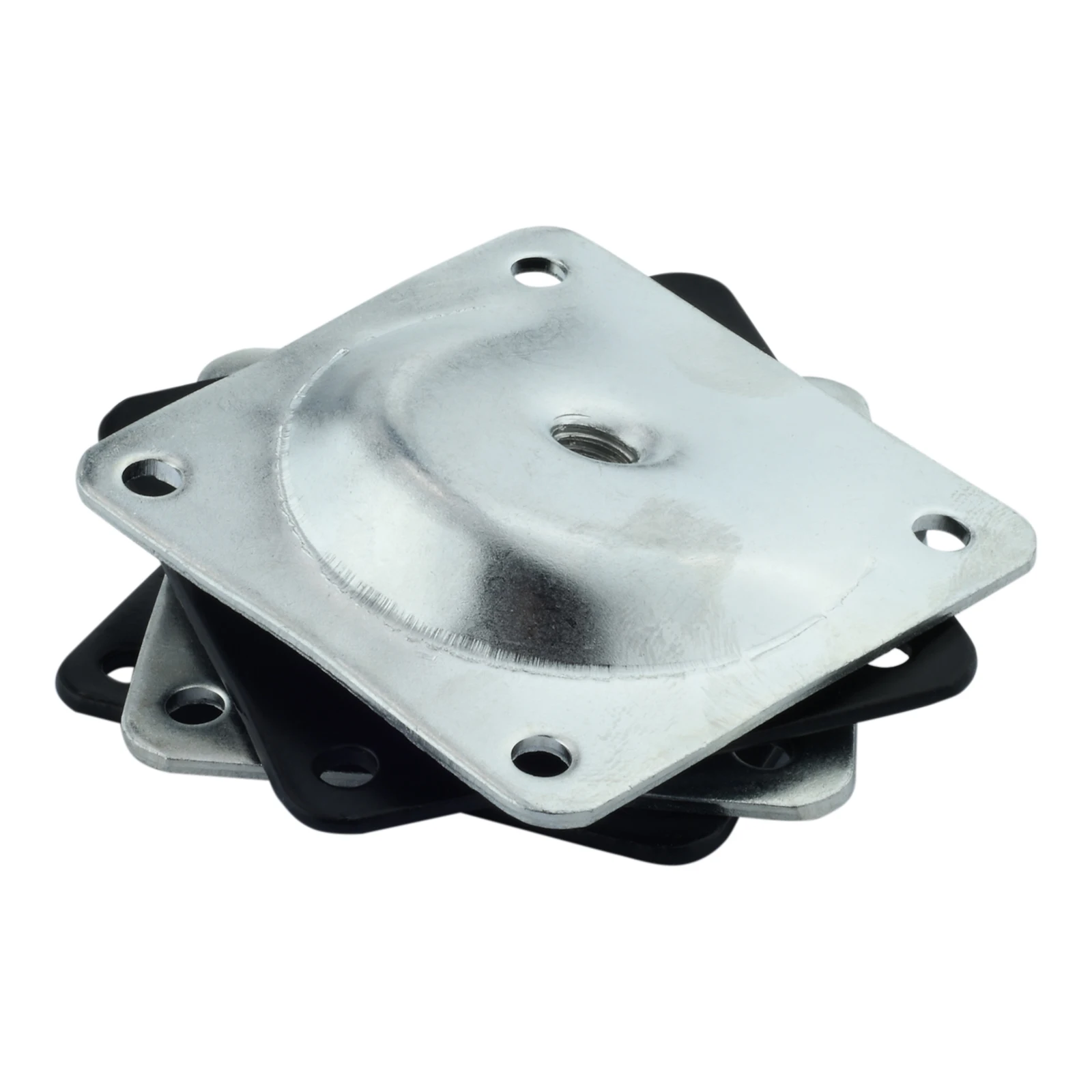 Description Picture 4 of item4pcs Black Silver Iron Mounting Furniture Attachment Bracket Leg Bevel Plates 58mm/2.28in Support Table Chair Sofa Chest Repair