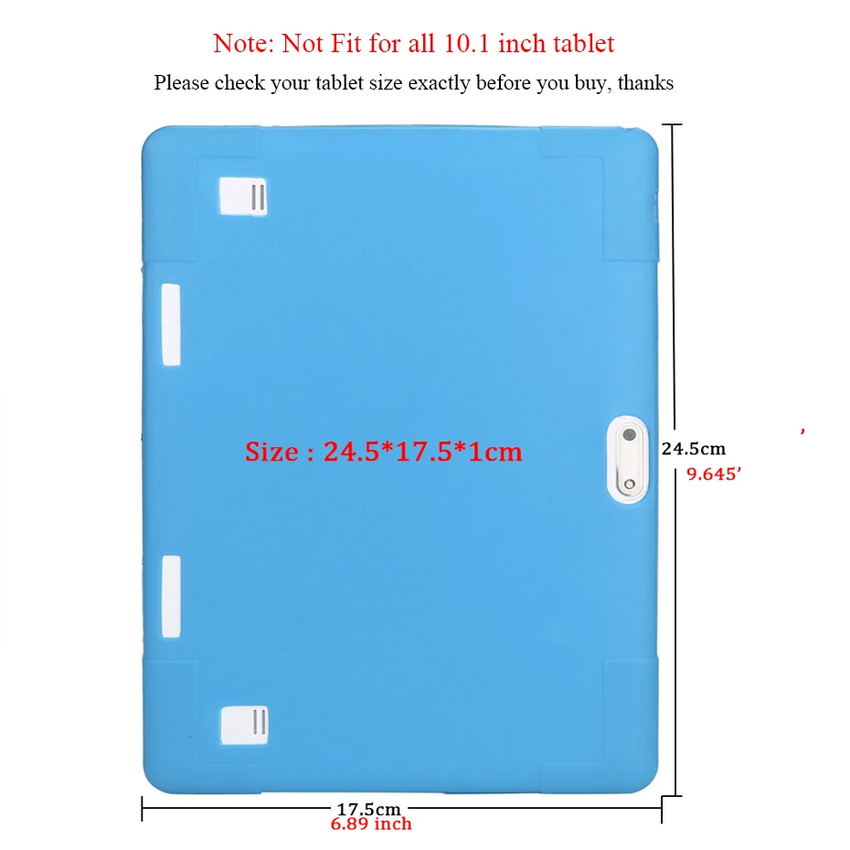 Universal Case Case de Silicone Macio Universal para 10 10.1 Polegada Android Tablet pc à Prova de Choque Cor Sólida Capa Traseira Escudo Protetor 10.1 - Imagem 4