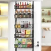 Multi-Layer Wall Mount Rack Bathroom Pantry Door Shelf And Pantry Organizer Storage Racks With Adjustable Basket Kitchen Storage 3