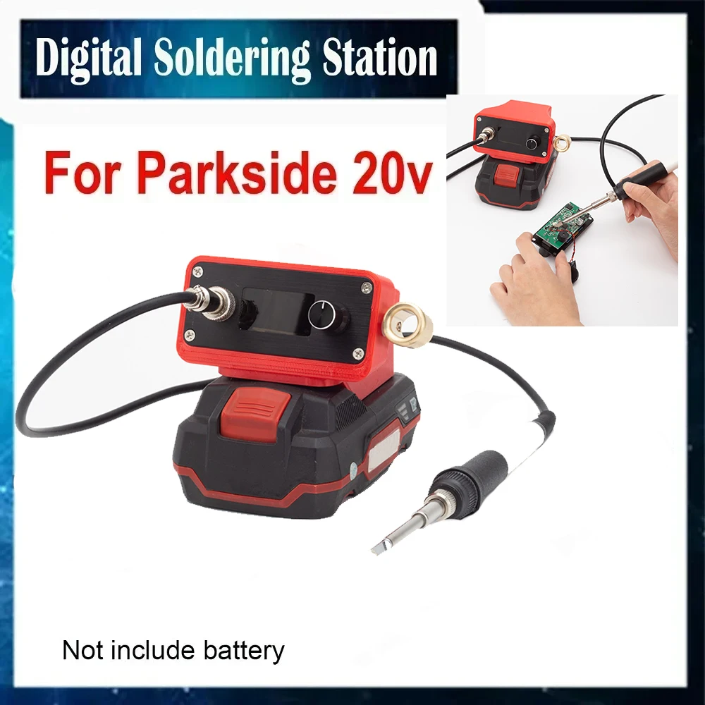 

OLED Digital T12 Soldering Station Electronic Soldering Iron Tip For Lidl Parkside X20V Li-ion Battery (Not include battery)