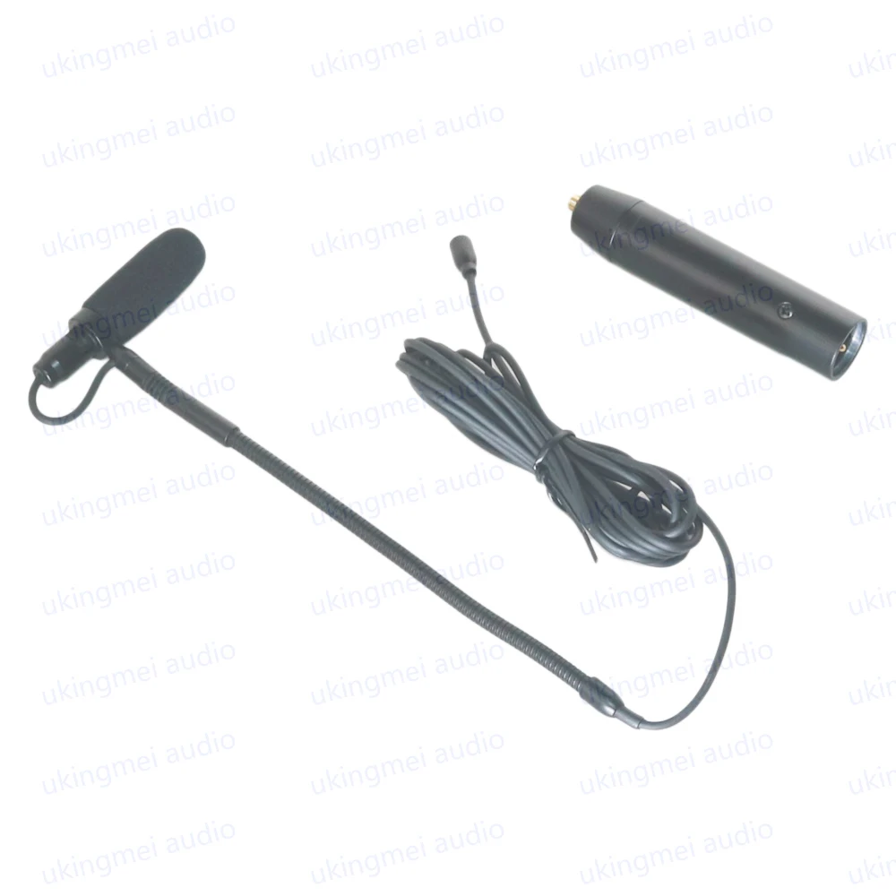 Supercardioid Musical Instrument Microphone with Clips for Cello Violin Guitar Flute Piano Saxophone Suitable Wireless Transmitt