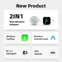 EKIY Wireless CarPlay Dongle Беспроводной Android Auto адаптер 2в1 Автомобильные интеллектуальные системы AI Smart Box для автомобиля с проводным CarPlay — изображение 3