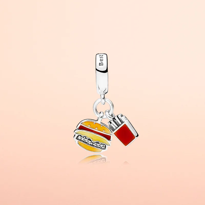 925 Sterling Silver Coffee Chocolate Cake Fruit Dangle Charm Beads Fit Original Pendant Bracelet DIY Woman Jewelry charm jewelry sterling silver jewelry beads charms sterling silver beads silver charm bead charm bead beads jewelry sterling silver beads charm silver bead bracelet silver charm bracelet