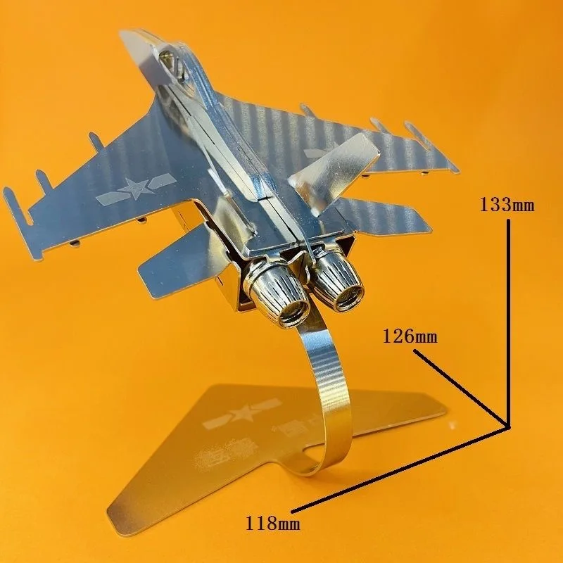 DIY fighter 3D Metal Stainless Steel Jigsaw Puzzle Assembled Steel Detachable Jigsaw Toy Ornament Birthday Gift