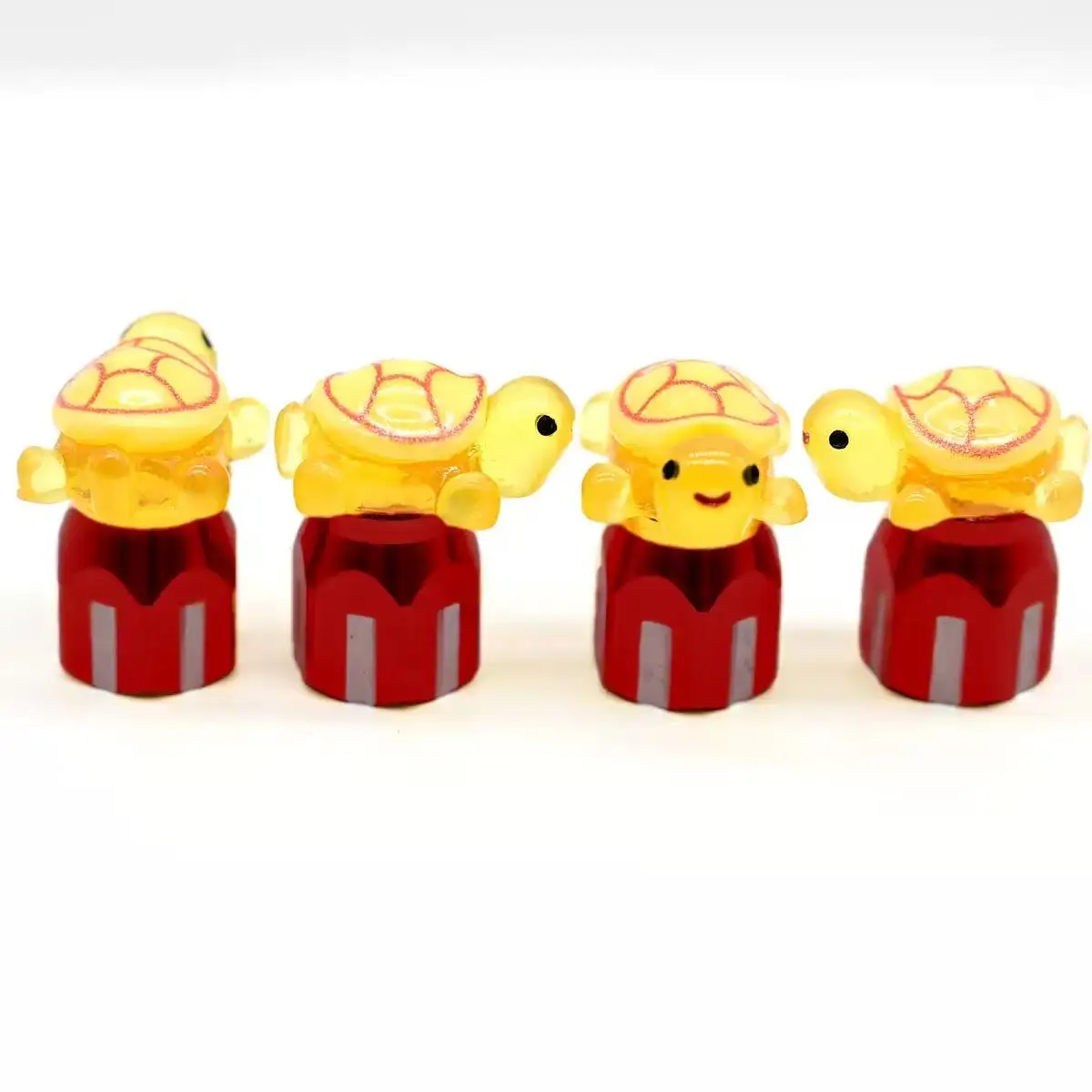 4PCS Adorable Turtle Valve Caps - Universal Decorative Covers