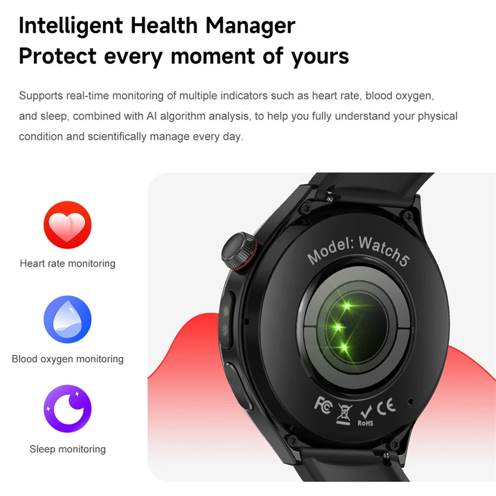 2025 New For Huawei Watch 4 Pro Smart Watch AMOLED HD Screen Men Heart Rate Bluetooth Call GPS Sports Tracker NFC Smartwatch 4