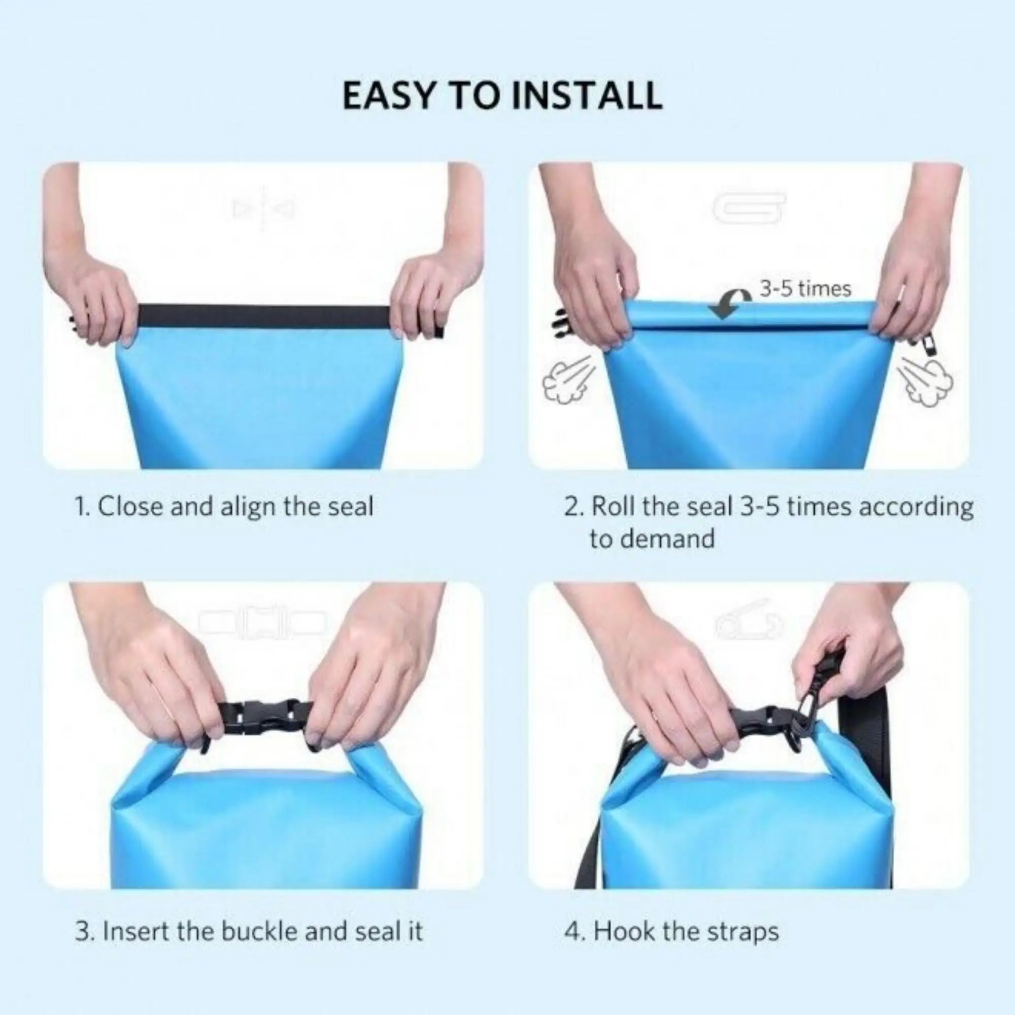 10L 4 Colors Floating Waterproof Dry Bag, Roll Top Sack Keeps Gear Dry for Backpacking, Kayaking, Rafting, Boating, Swimming 5