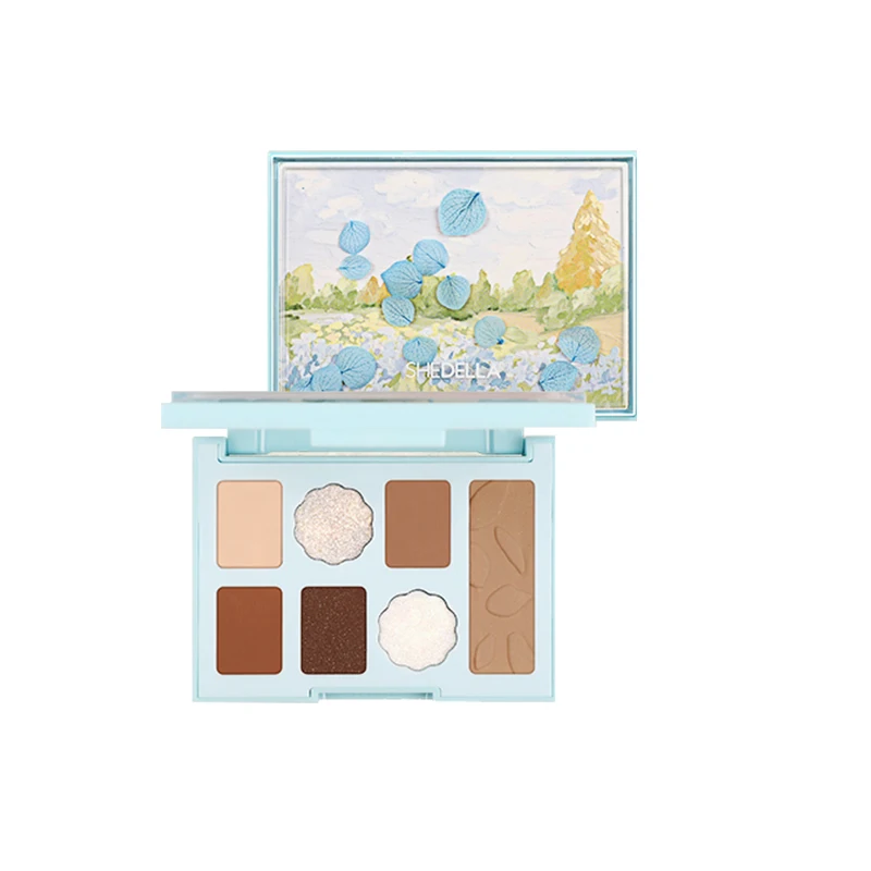 

Petal Oil Painting Eye Shadow Plate Pure Desire Style Advanced Sense Suitable for Summer Eye Shadow Matte Purple