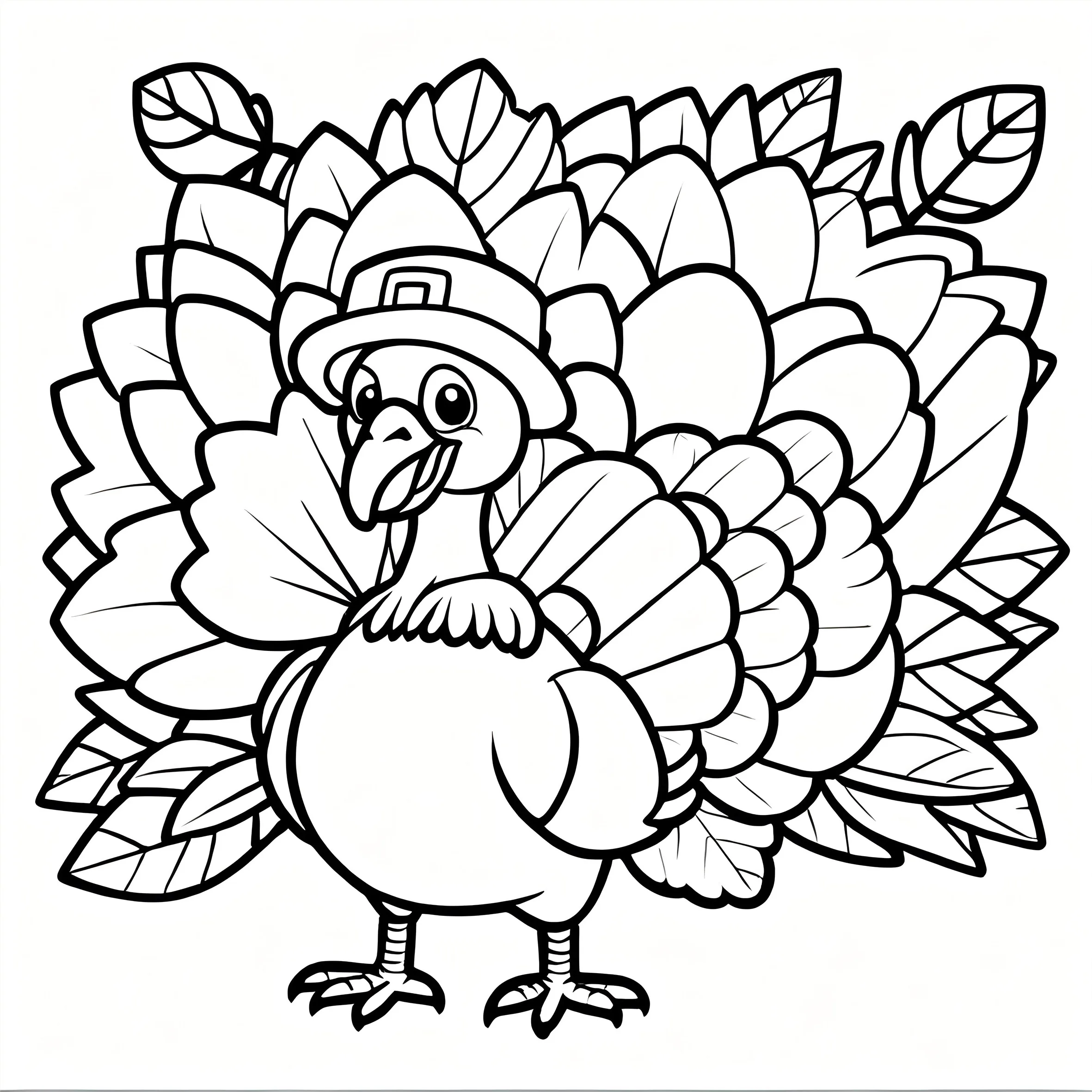 24 Page Art Coloring Book For Adults And Teens THANKSGIVING Theme SIMPLE BOLD Graffiti Painting Drawing For Relaxation Gift 4