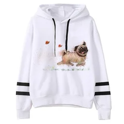 Pug hoodies women japanese graphic anime sweat y2k sweatshirts Hooded Shirt women 90s clothing