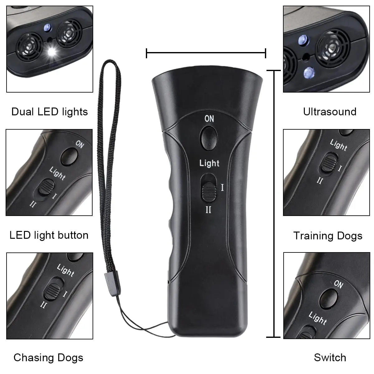 1Pcs Dog Repeller LED Ultrasonic From Dogs Anti Barking Device Laser Dog Repeller Training Device